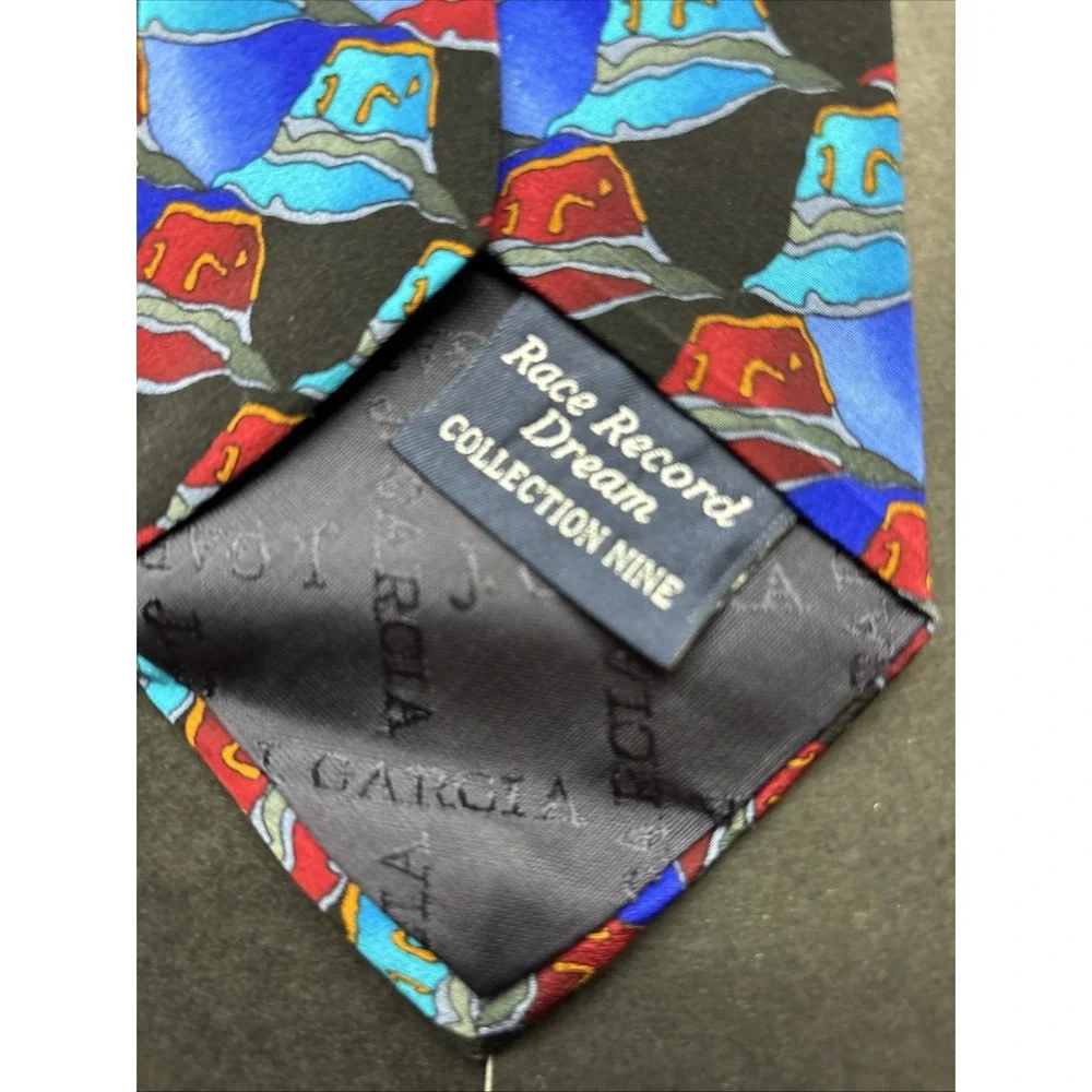 Men's J. Garcia Race Record Dreams Collection Eight   Blue & Red Neck‎ Tie